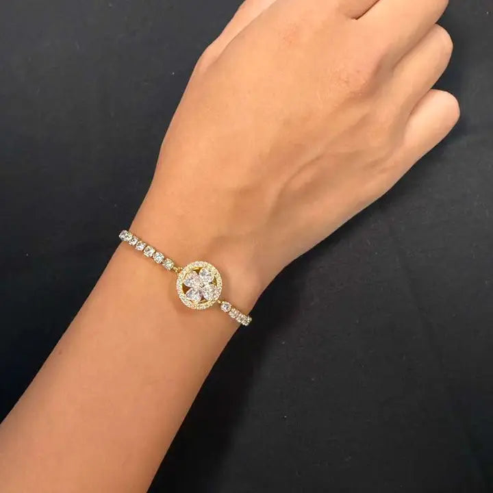 Fidget Spinner Bracelet – Rhinestone Rotating Anxiety Relief