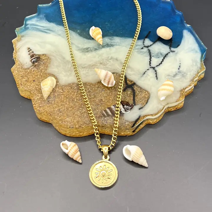 Radiant Sun Necklace | Stainless Steel | Celestial Charm