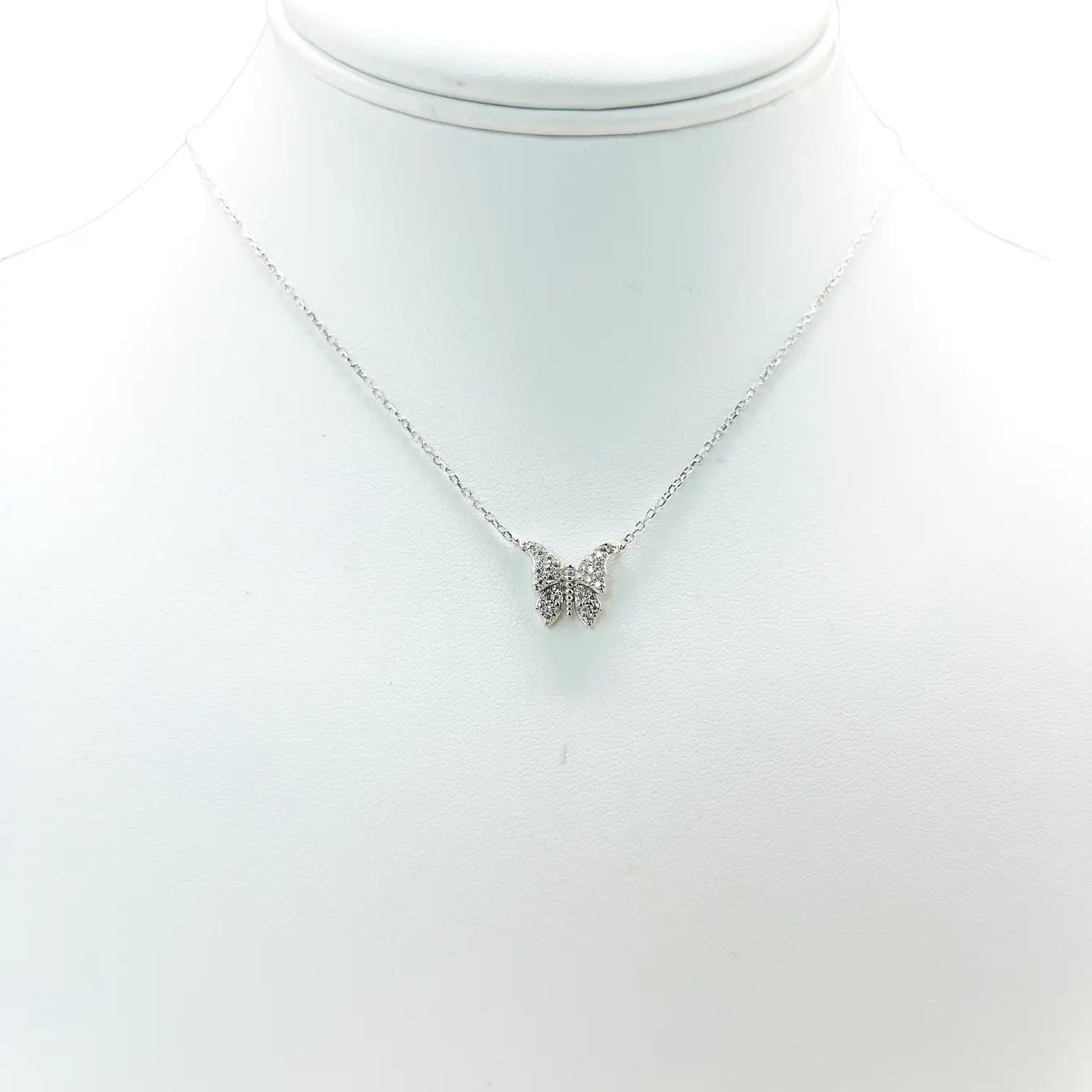 925 Sterling Silver Gold Plated Butterfly Necklace