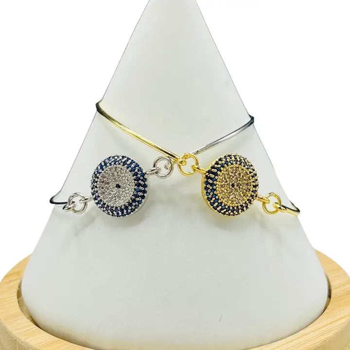 Dainty Bangle Evil Eye Bracelet Multi Style