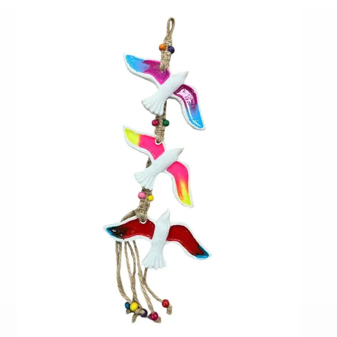 Handmade Colorful Coastal Evil Eye Wall Hanging