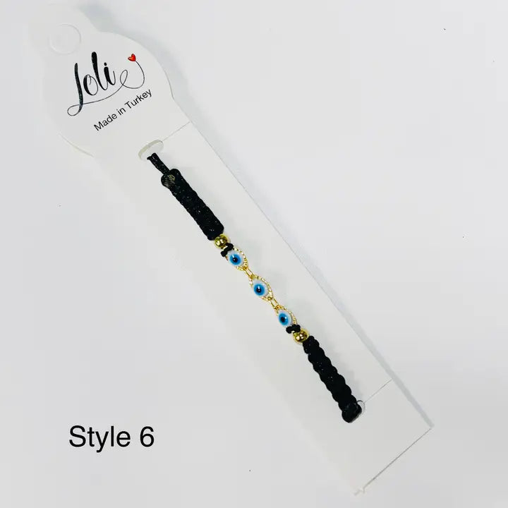 3 Evil Eye 1 Bead Thick Macrame Bracelet - Premium Handmade