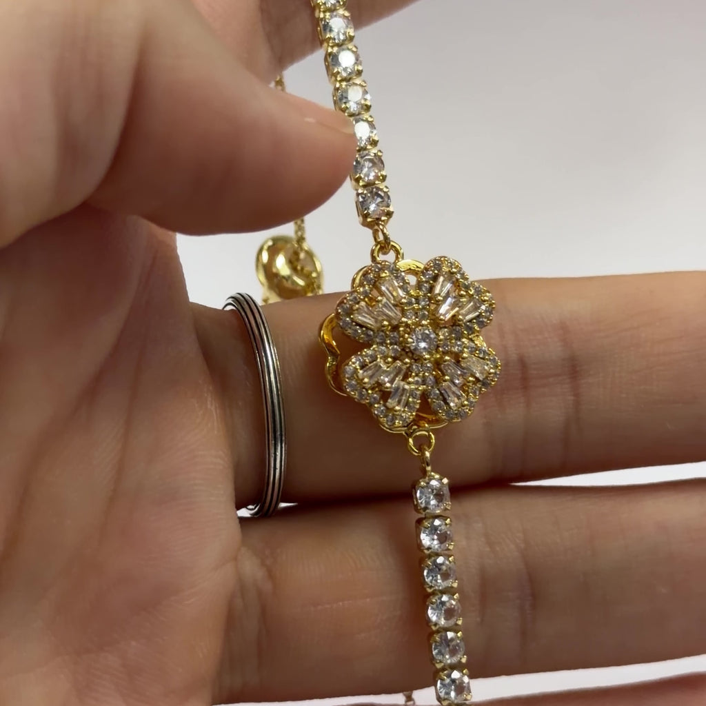 Fidget Spinner Bracelet – Rhinestone Rotating Anxiety Relief