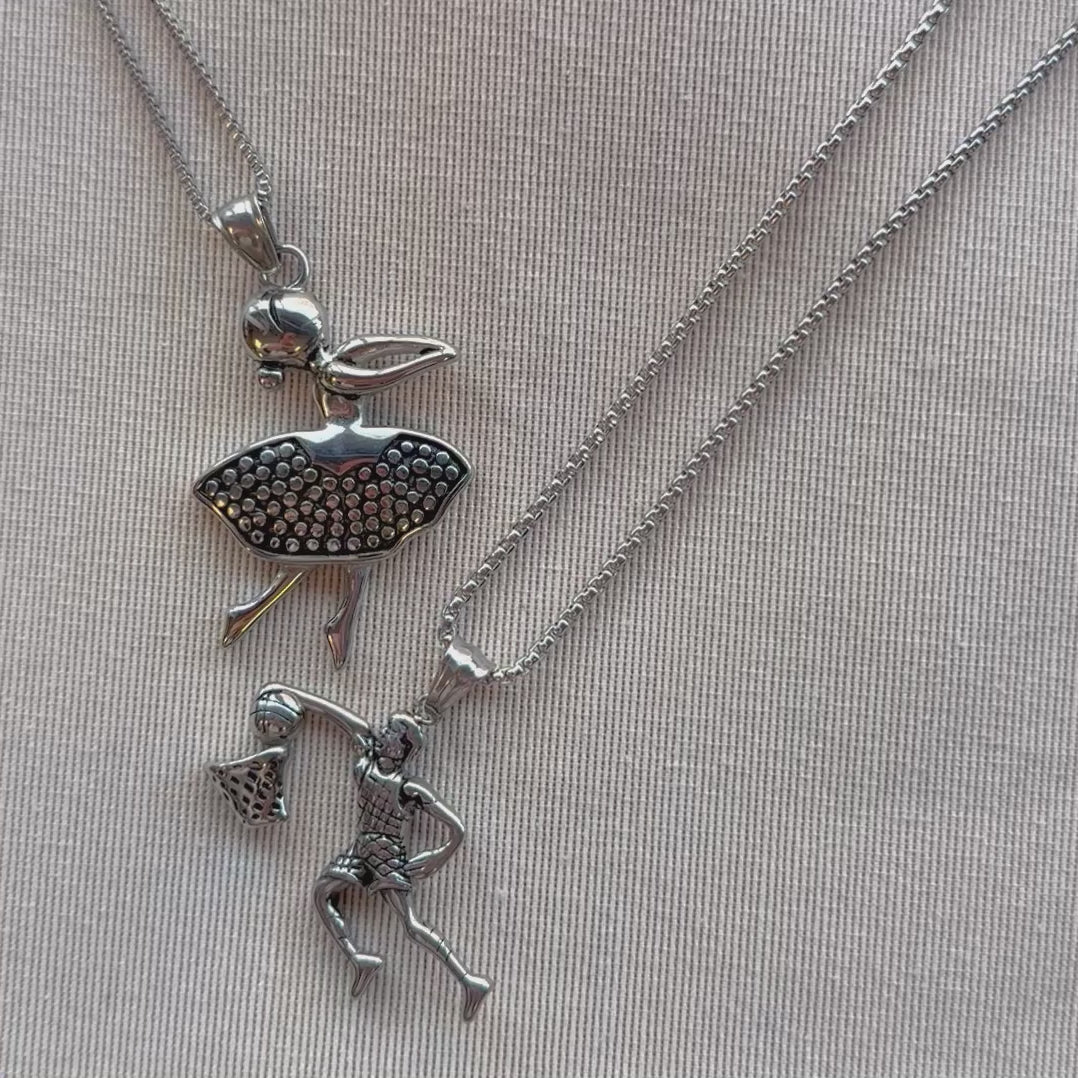 Men’s Stainless Steel Character Pendant Necklaces – 2 Fun Designs
