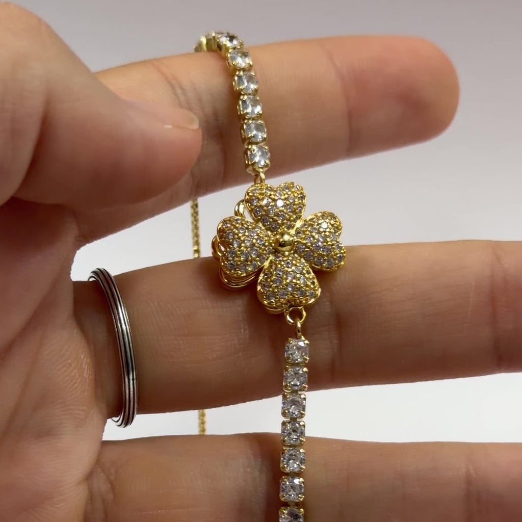 Fidget Spinner Bracelet – Rhinestone Rotating Anxiety Relief