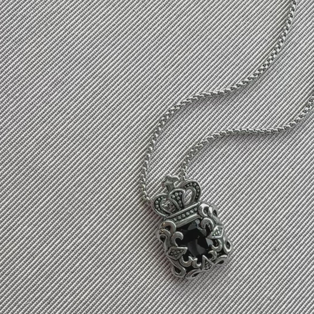 Men’s Stainless Steel Vintage Statement Pendant Necklace