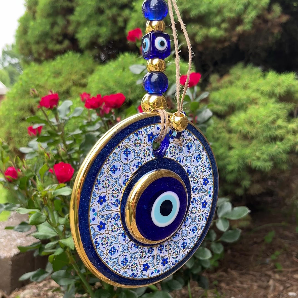 Blue Large Evil Eye Wall Hanging, Home Protection Gift