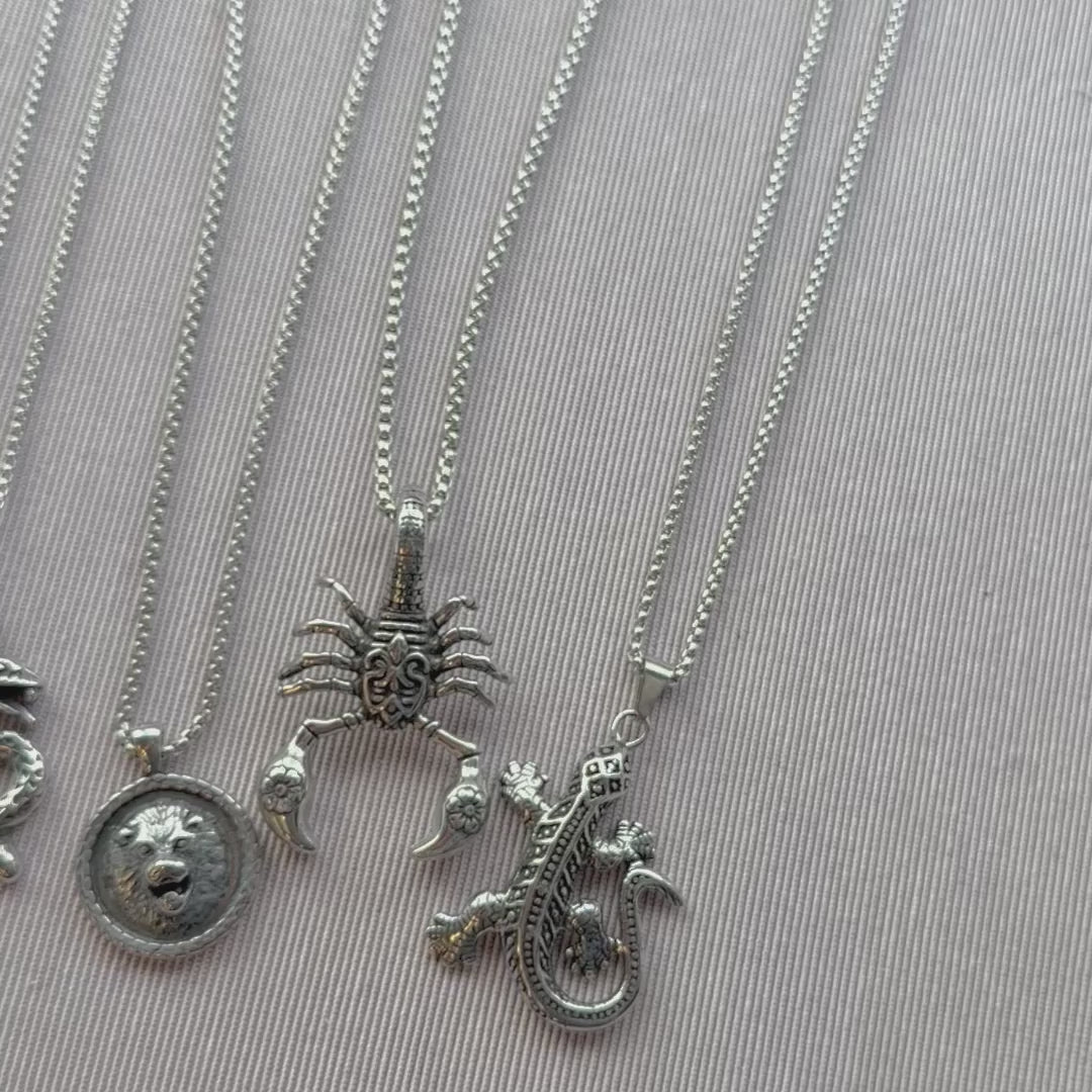 Men’s Stainless Steel Symbol Necklaces – 4 Statement Designs