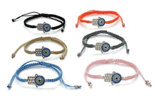 Load image into Gallery viewer, HAND WITH EVIL EYE MACROME BRACELET
