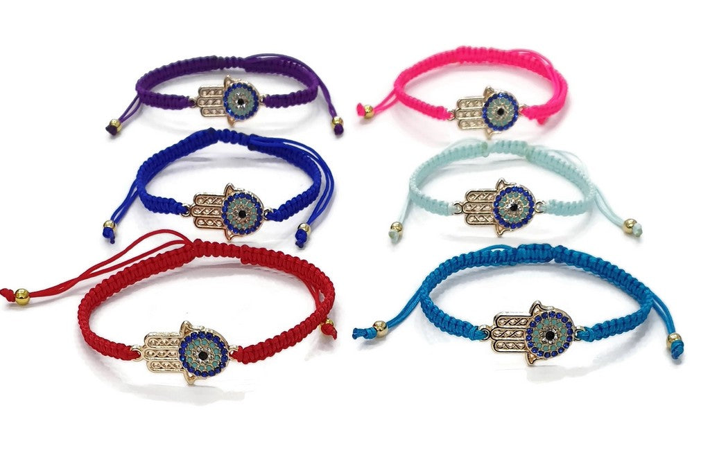 HAND WITH EVIL EYE MACROME BRACELET