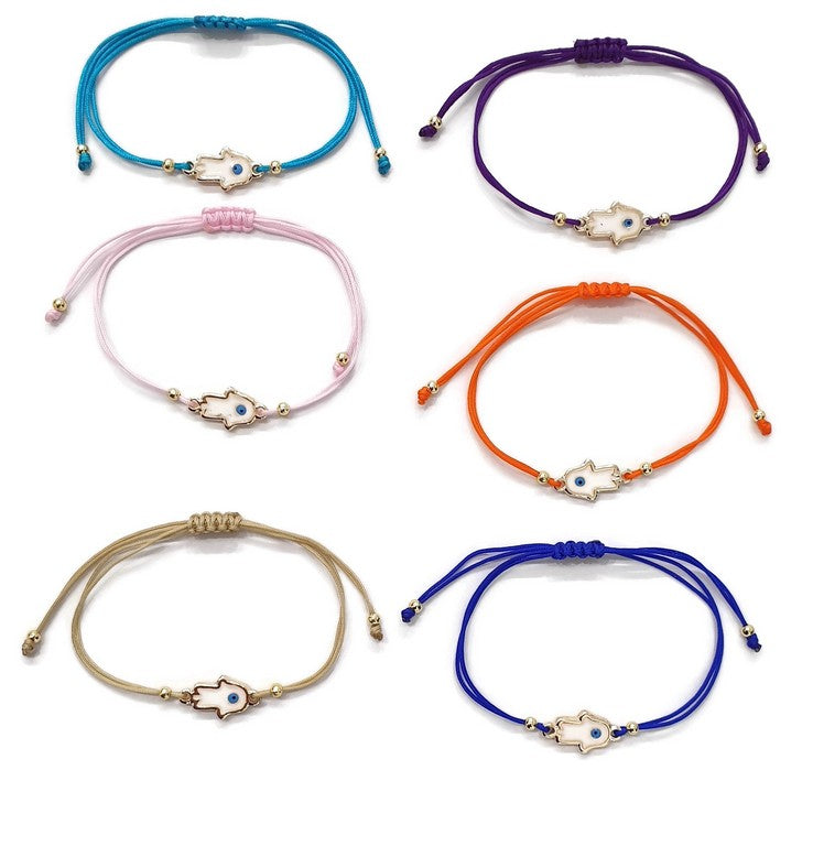 HAND EVIL EYE STRING BRACELET