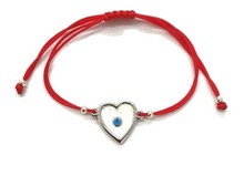 HEART EVIL EYE STRING BRACELET