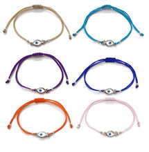 Load image into Gallery viewer, FISH WITH EVIL EYE STRING BRACELET
