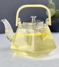 Load image into Gallery viewer, Glass Tea Pot with Strainer and Bamboo Handle
