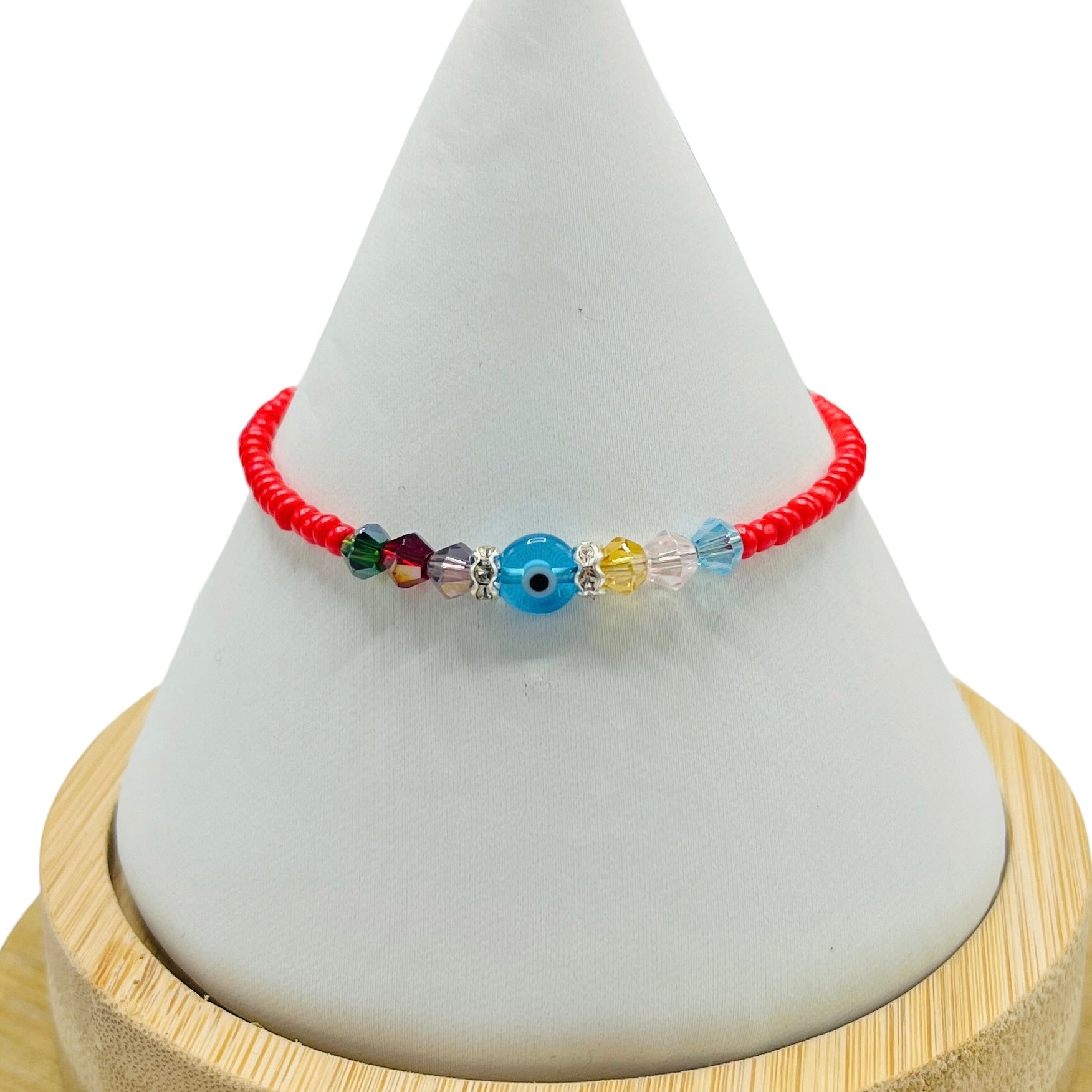 Crystal Chain Evil Eye Beaded Bracelet