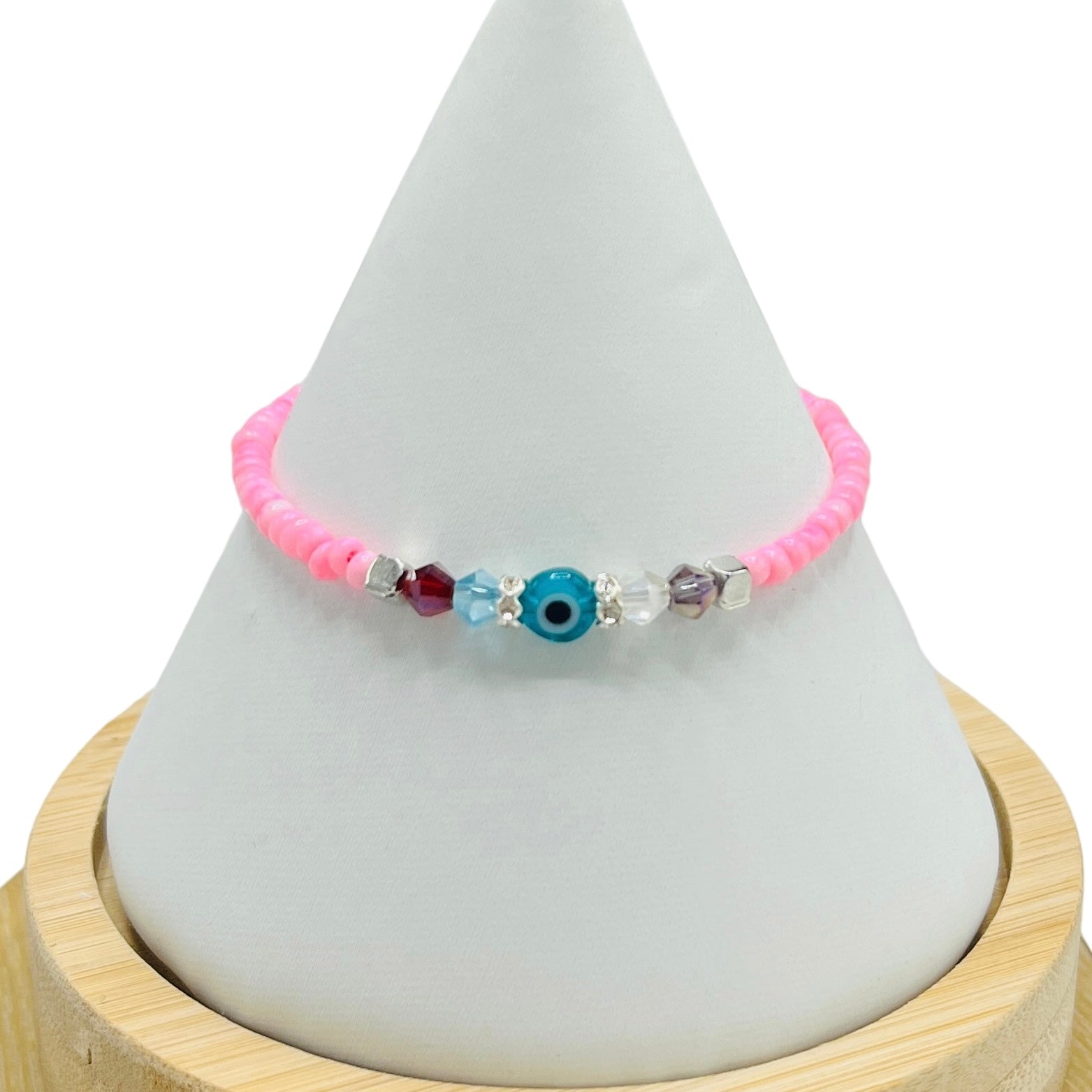 Crystal Chain Evil Eye Beaded Bracelet