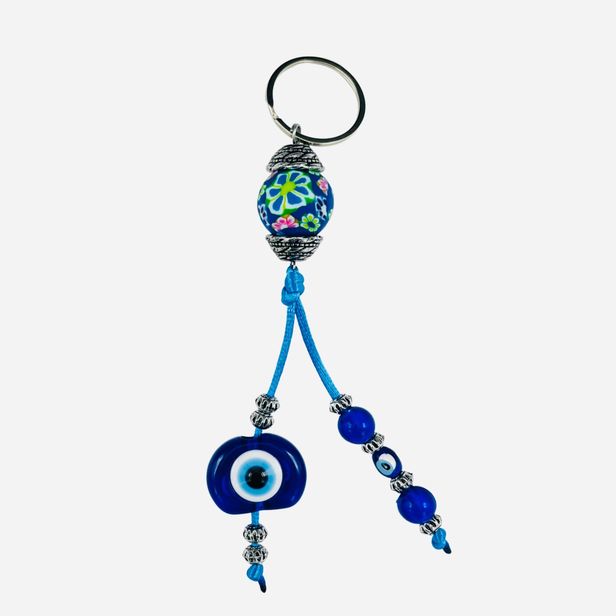 Patterned Evileye Keychain - Handmade in Turkey