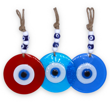 Load image into Gallery viewer, Round Colorful Glass  Evileye Wall Decor
