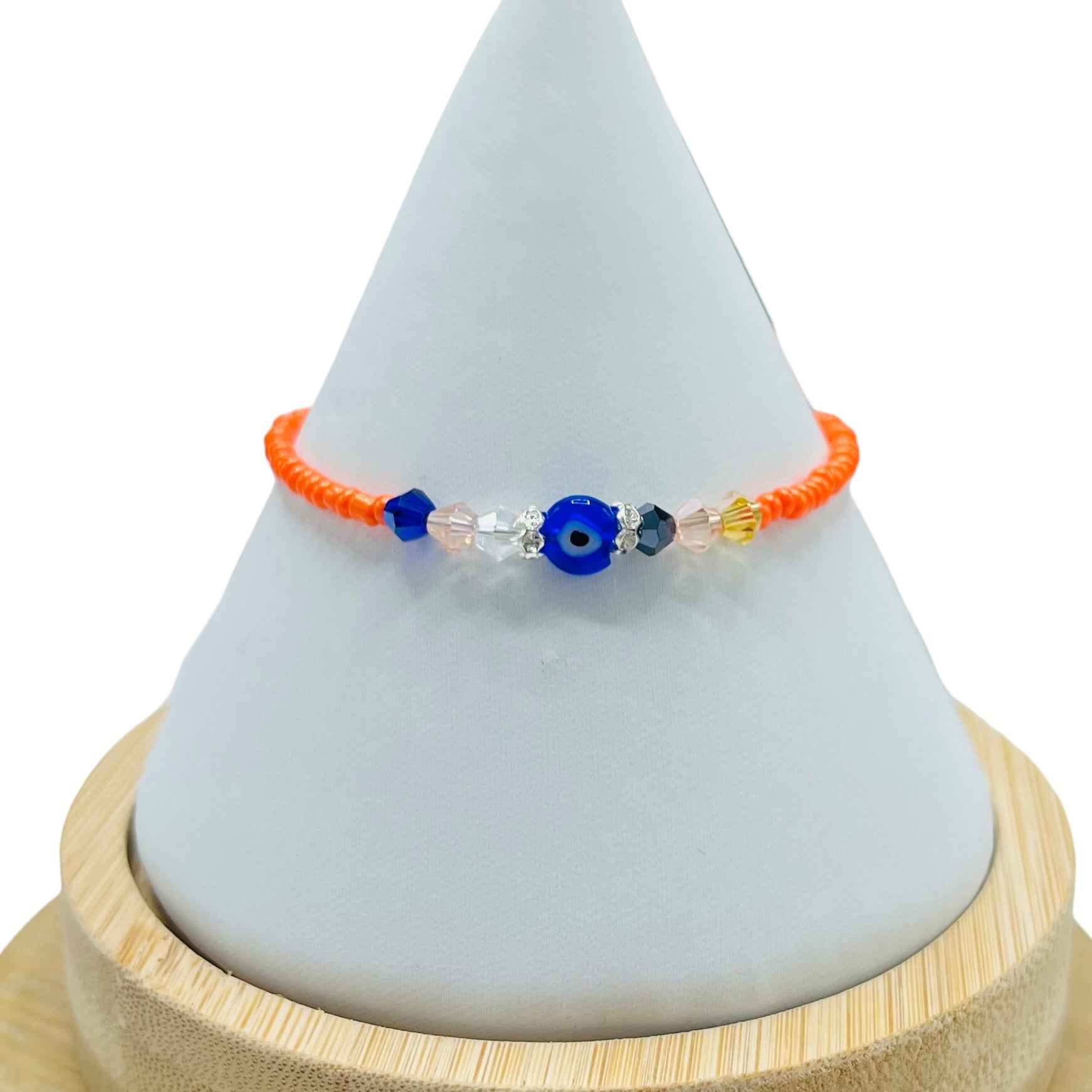 Crystal Chain Evil Eye Beaded Bracelet