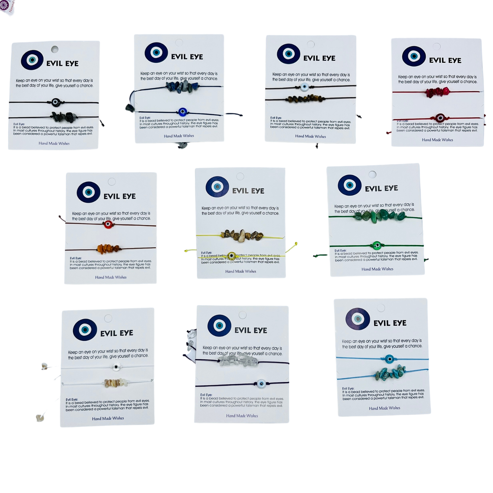 Colorful Evileye and Stone Bracelet