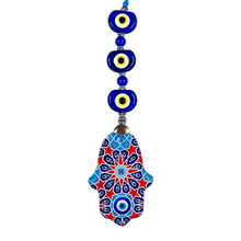 Load image into Gallery viewer, Hamsa Modern Authentic Fusion Glass  Wall Decor Evil Eye
