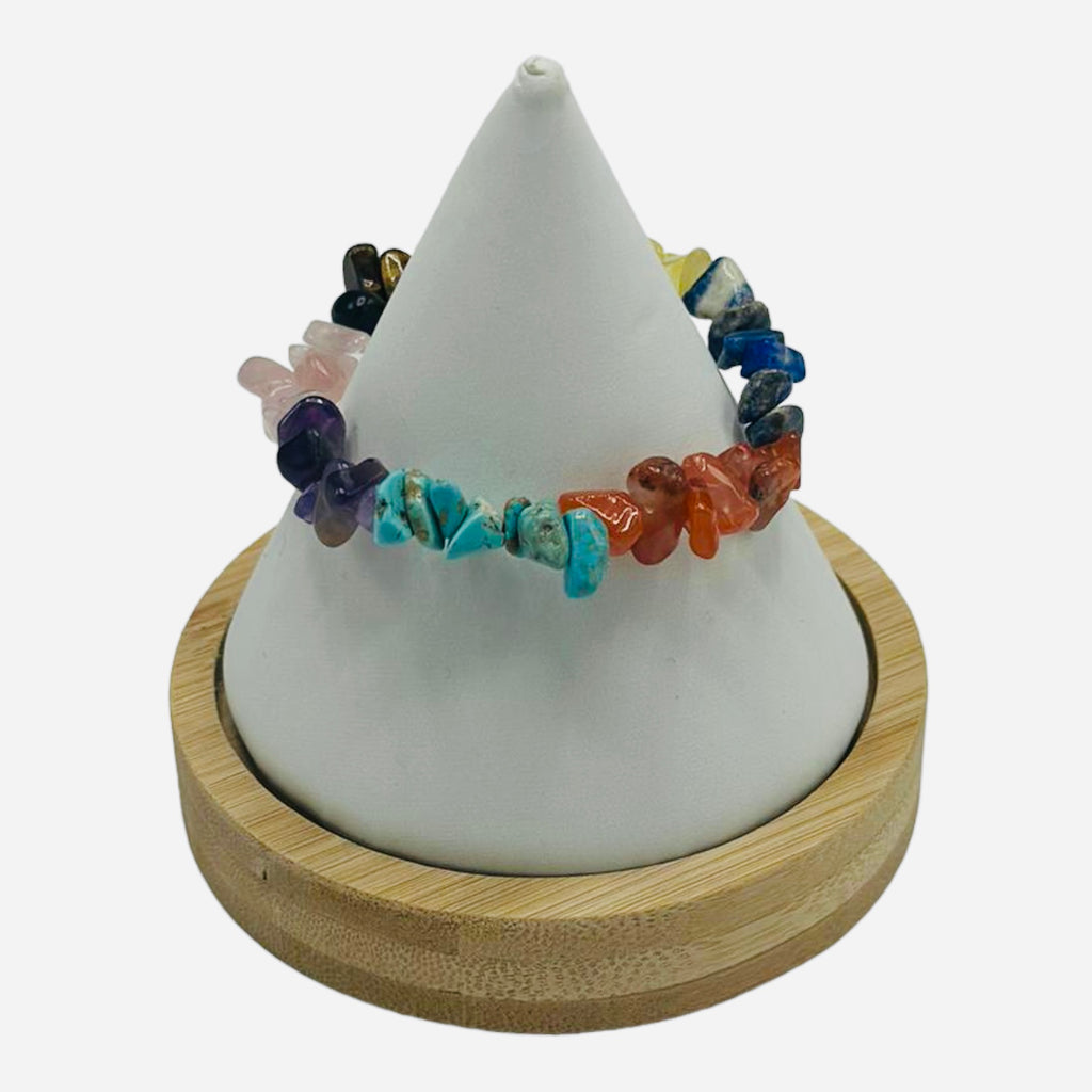 7 Chakras Natural Stone Bracelet: Holistic Balance, Handmade